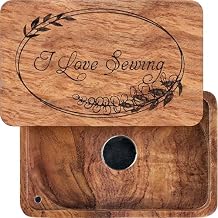 SAVINA Sewing Needle Storage Box - DIY Wooden Sewing Pins Organizer. Perfect For Quilters, Sewers, Tailors 1 Pieces