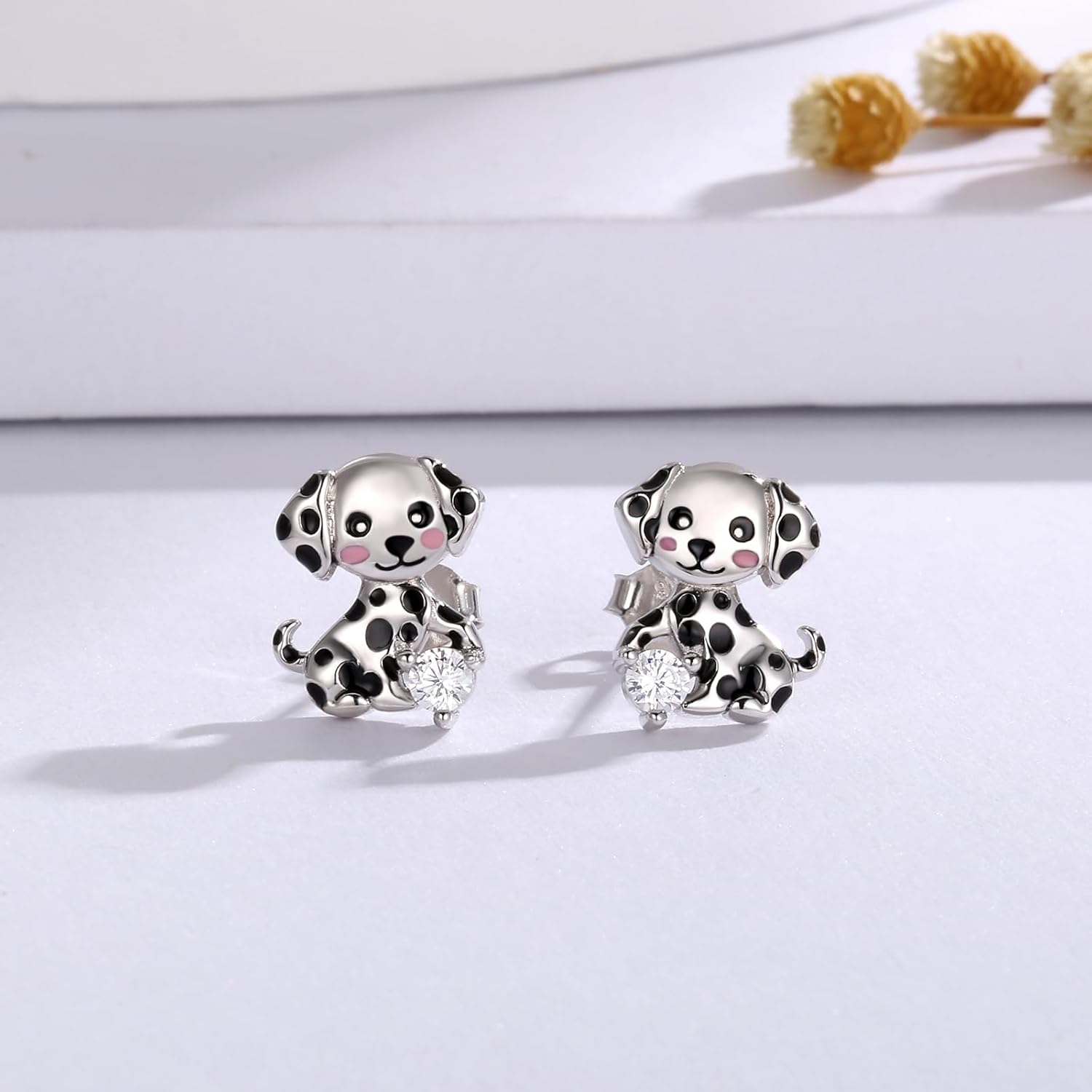 Sterling Silver Dogs Stud Earrings Pug French Bulldog Dachshund Schnauzer Golden Retriever Dalmatian Puppy Earrings Dog Jewelry Gifts for Pet Lovers - Image 3