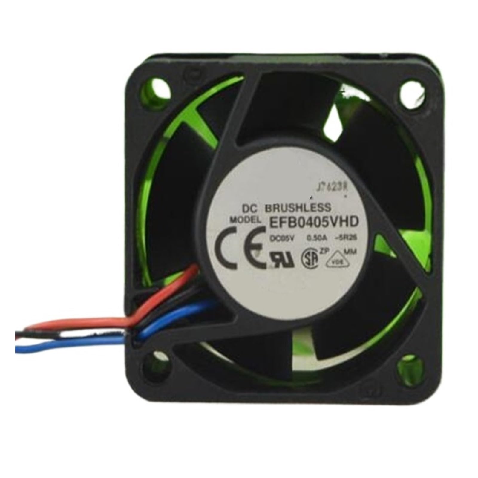 YMUGUEGH 2pcs EFB0405VHD 4020 4cm 5V 0.50A three-wire cooling fan