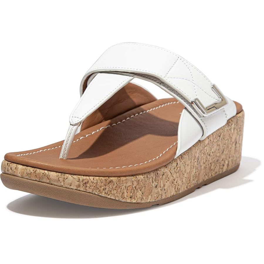 Fitflop Women's REMI Toe Post-Velcro Adjustable Flip-Flop, Urban White, 6  UK: Amazon.co.uk: Fashion
