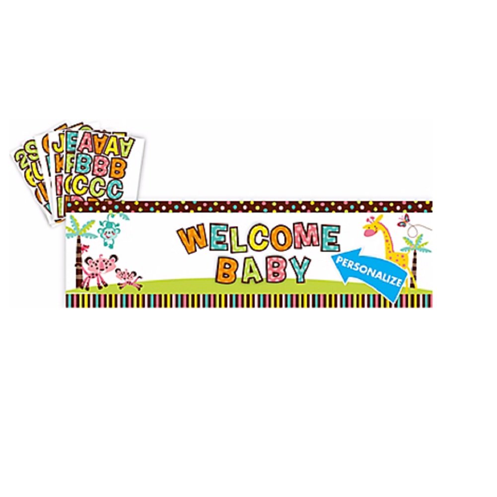 Amscan Riesen-Banner Personalisierbar – Ca. 165 X 50,8 Cm, Folienbanner Mit Buchstaben & Zahlen – Für Geburtstag, Party, Events