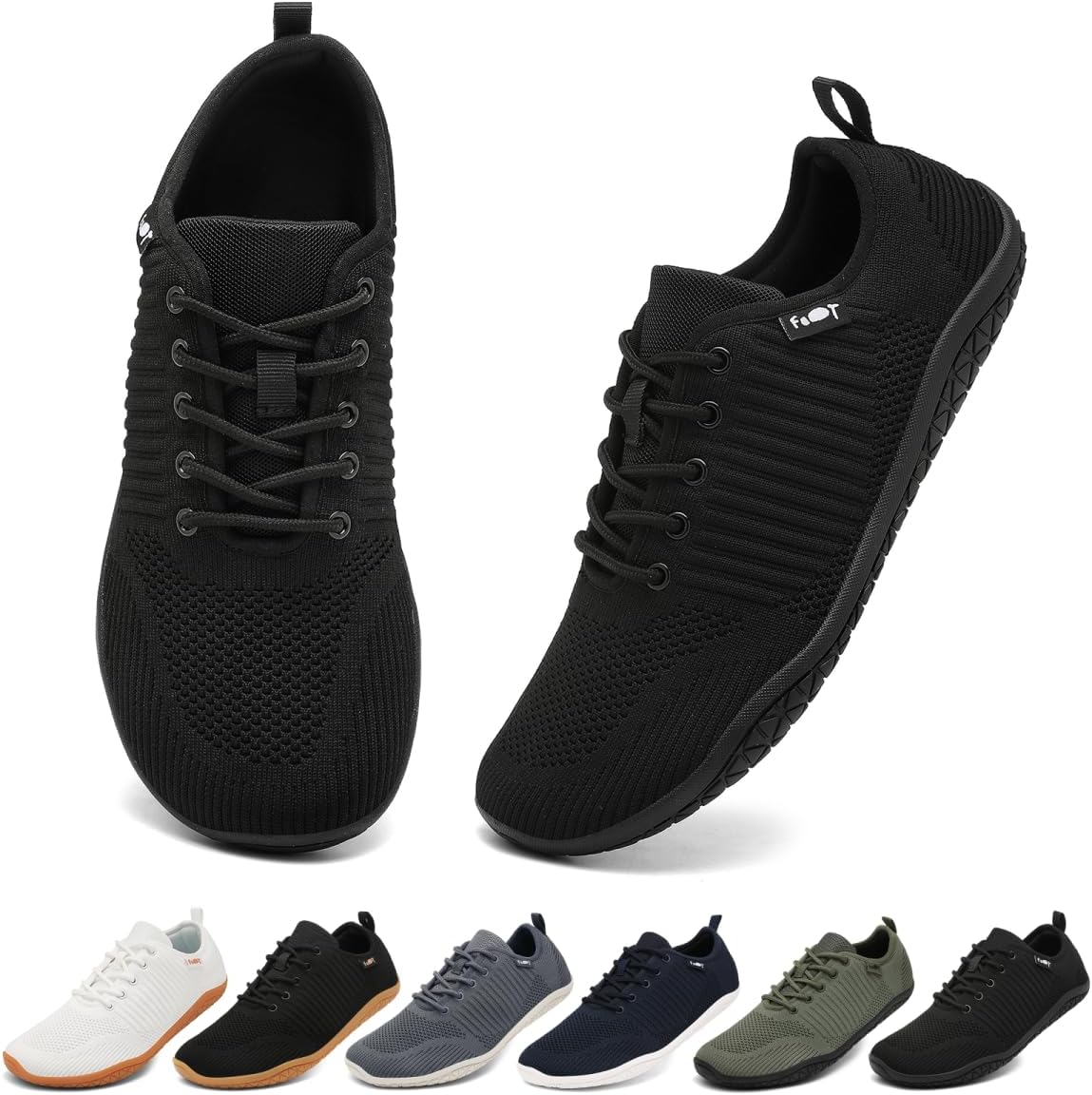 Geweo Barfuss Schuhe Damen Herren Barfußschuhe Laufschuhe Barfuß Sneaker Breite Zehenbox Zero-Drop Sohle Leicht Atmungsaktiv rutschfest Gr.37-47