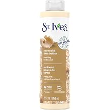 St. Ives Oatmeal &amp; Shea Butter Body Wash, Soothing Body Care with 100% Natural Extracts, Moisturizing Body Soap, Daily Shower Gel Cleanser with Comforting Warm Fragrance, 22oz