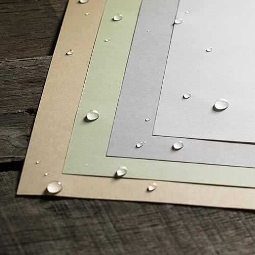 Miniatura 4 de Rite in the Rain Cartulina para todo tipo de clima, 8.5 x 11 pulgadas, 100#, 20 hojas de blanco, verde, bronceado y gris, paquete de 80 hojas (No.