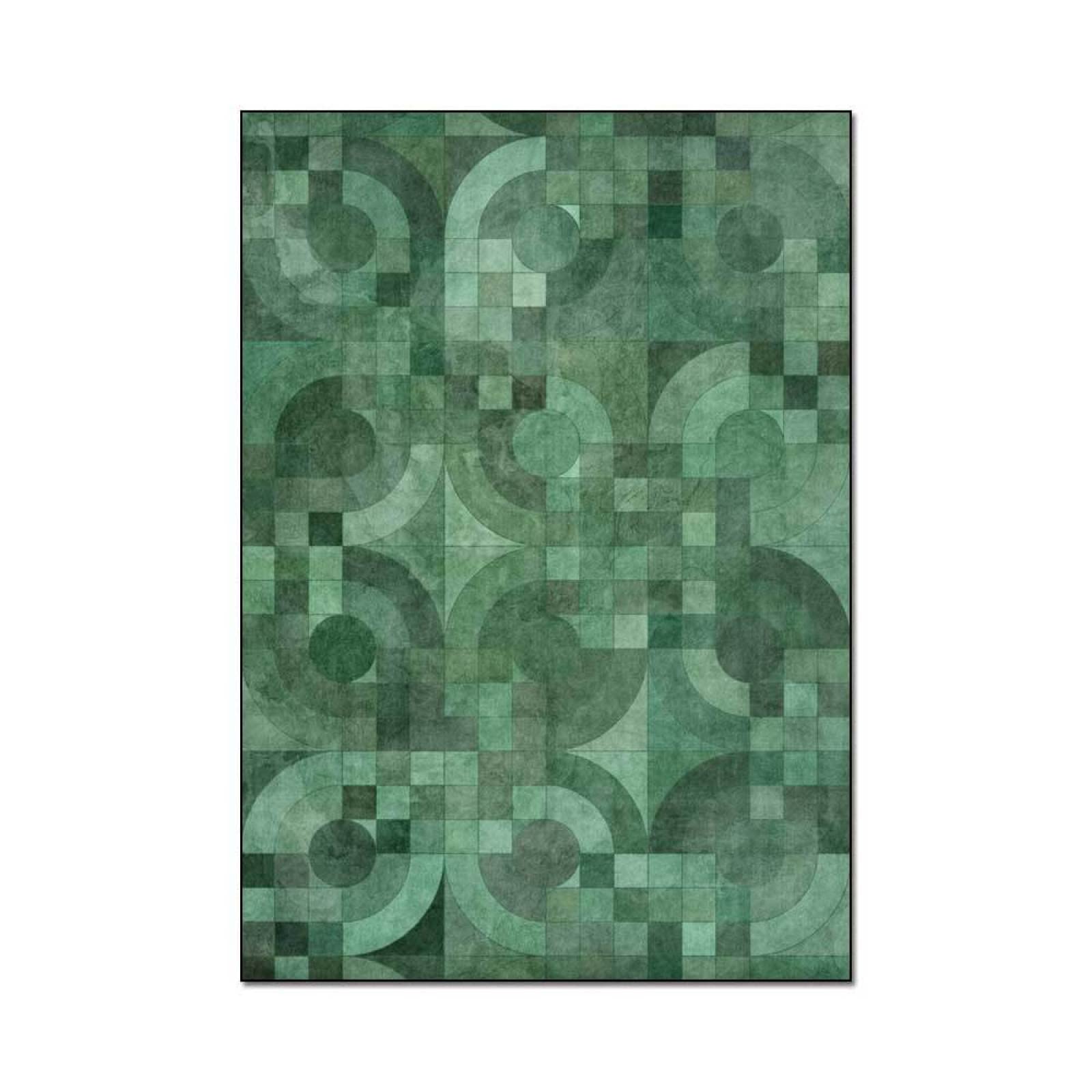 ESOUY Dywaniki domowe dywanik miękki dywan stylowy minimalistyczny szmaragd geometryczny salon sypialnia dywaniki przy łóżku 100 x 160 cm