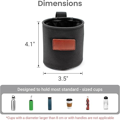 Miniatura 2 de Soporte para tazas para silla de camping, silla de mochilero de playa, bebida o botella de agua, accesorio para ayudar a minimizar los derrames, 3.5