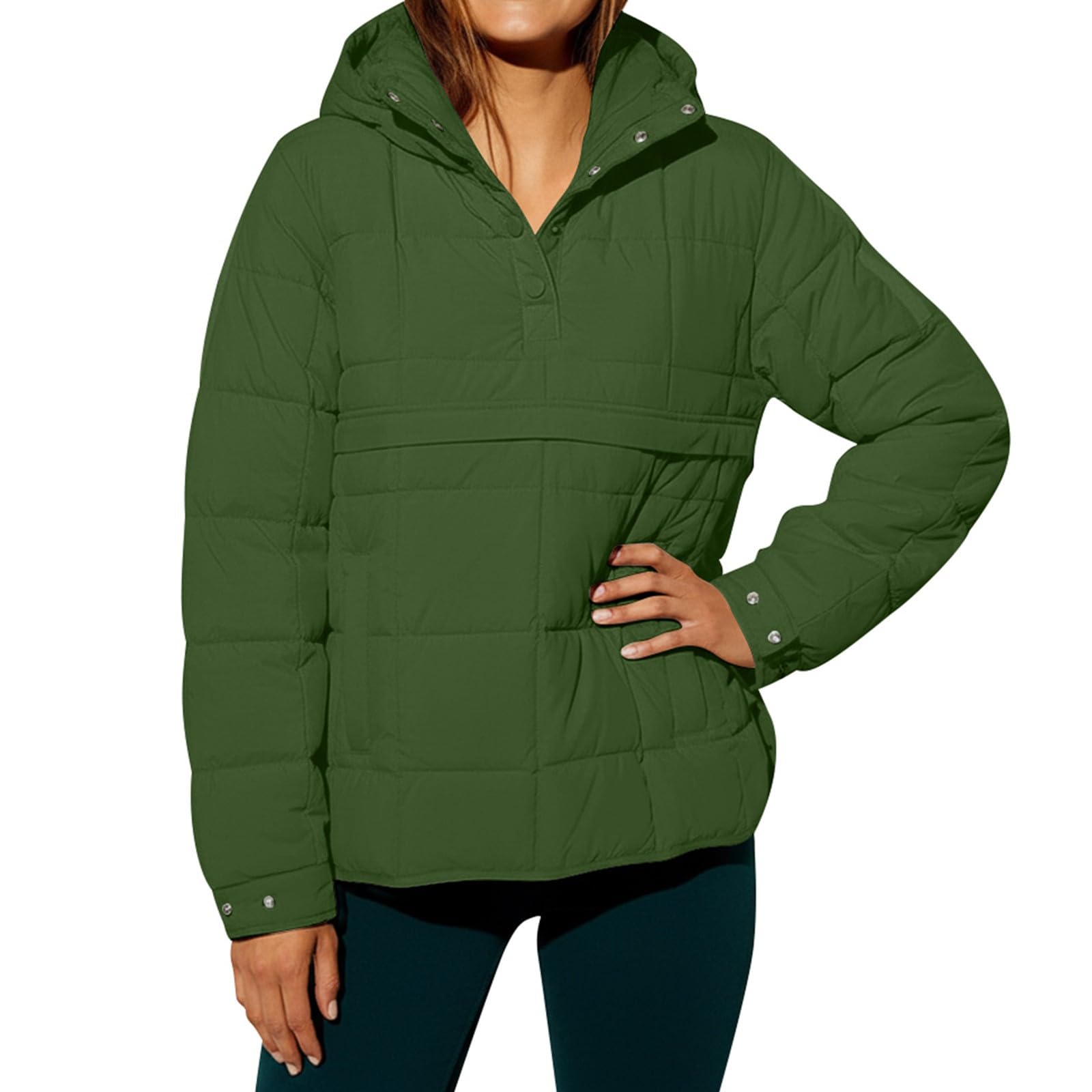 Parka corta mujer rellena acolchada ligera contra el frío suave 6