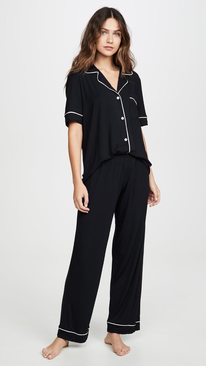 Eberjey Gisele Short Sleeve Pant PJ Set - Image 2