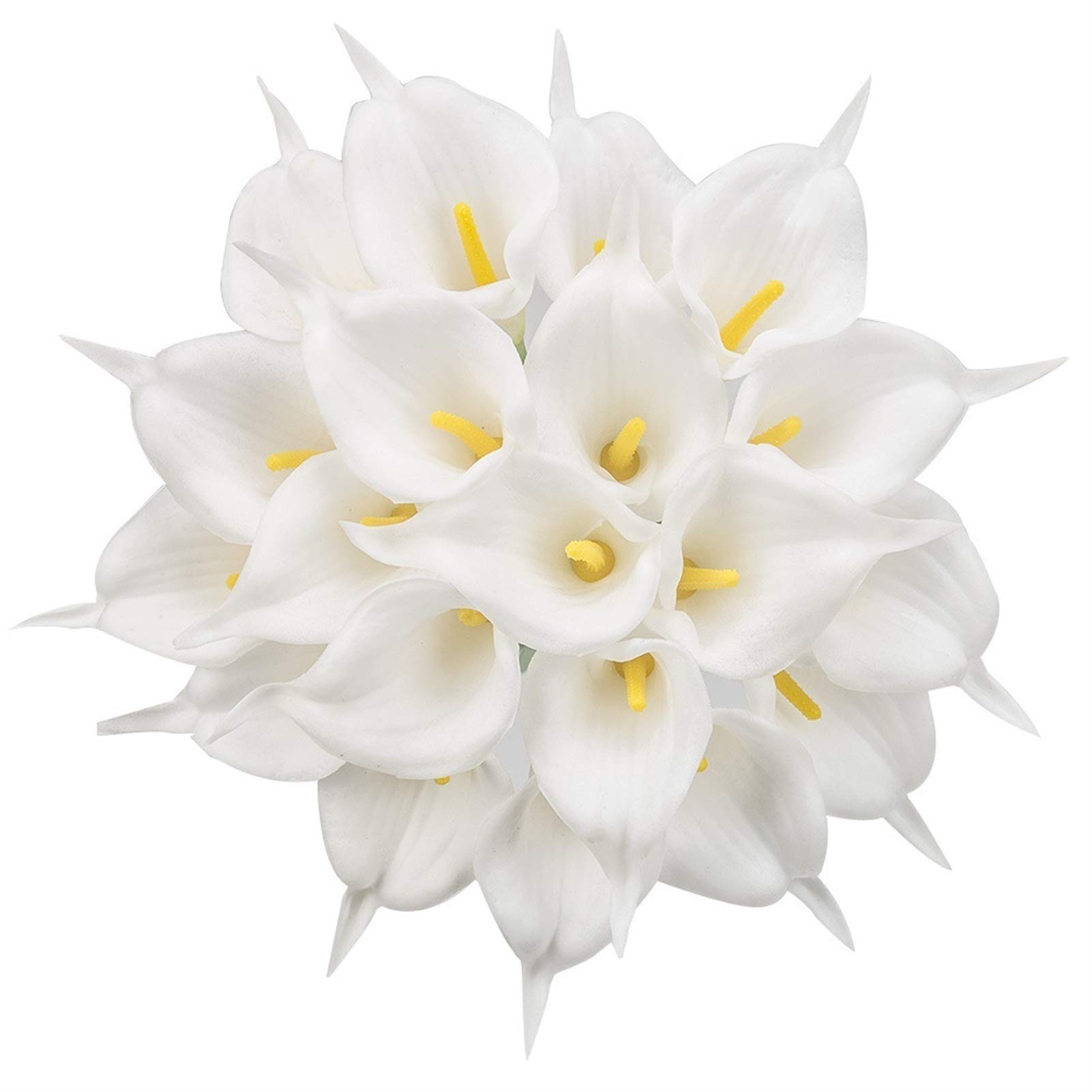 Calla Lily artificiels aspect naturel bouquet de fausses fleurs blanches décoration mariage