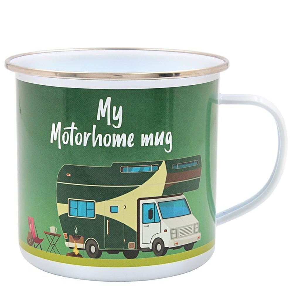 The Leonardo Collection My Motorhome Tin Mug, Tea and Coffee Mugs for Hot Drinks | Fine China Printed Mugs for Kitchen & Home | Reusable Ceramic Cups for Every Occasion | Gifts for Women & Men