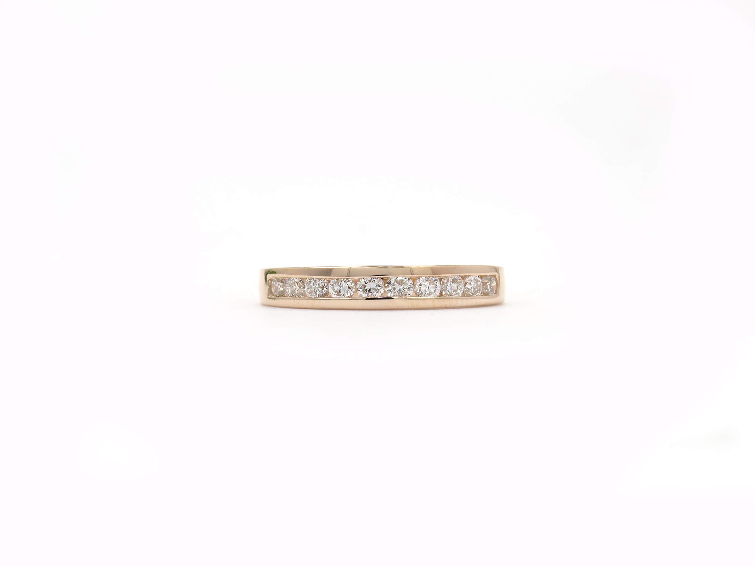 DazzlingRock Collection 10 quilates oro rosa redonda H-I Diamante cultivado en laboratorio