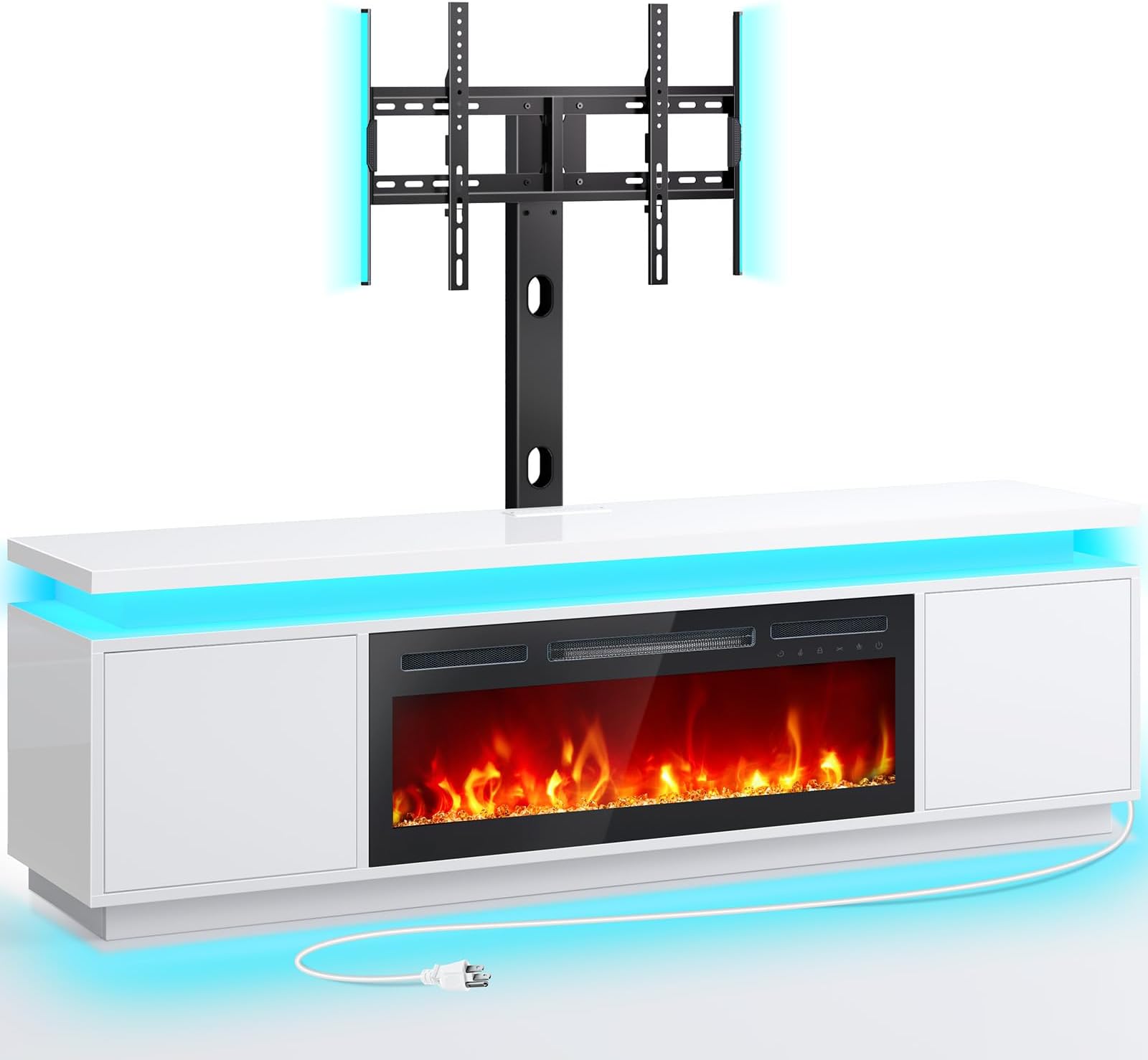 Amazon.com: Rolanstar Fireplace TV Stand with Led Lights and Power ...