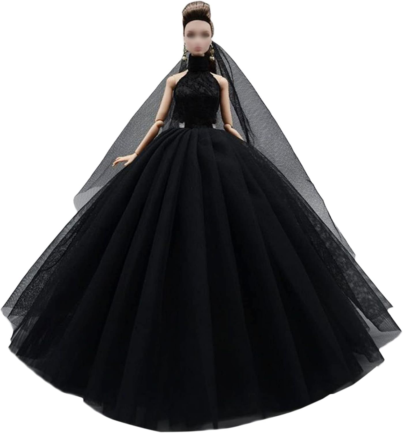 Bridal Doll Clothes Wedding Dress for 11.5inch Girl Doll Outfits Party Princess Gown 1/6 Dolls Accessories (Style A)