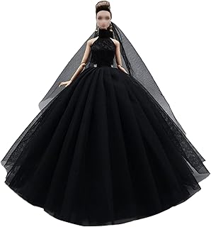 Bridal Doll Clothes Wedding Dress for 11.5inch Girl Doll Outfits Party Princess Gown 1/6 Dolls Accessories (Style A) - Buy now