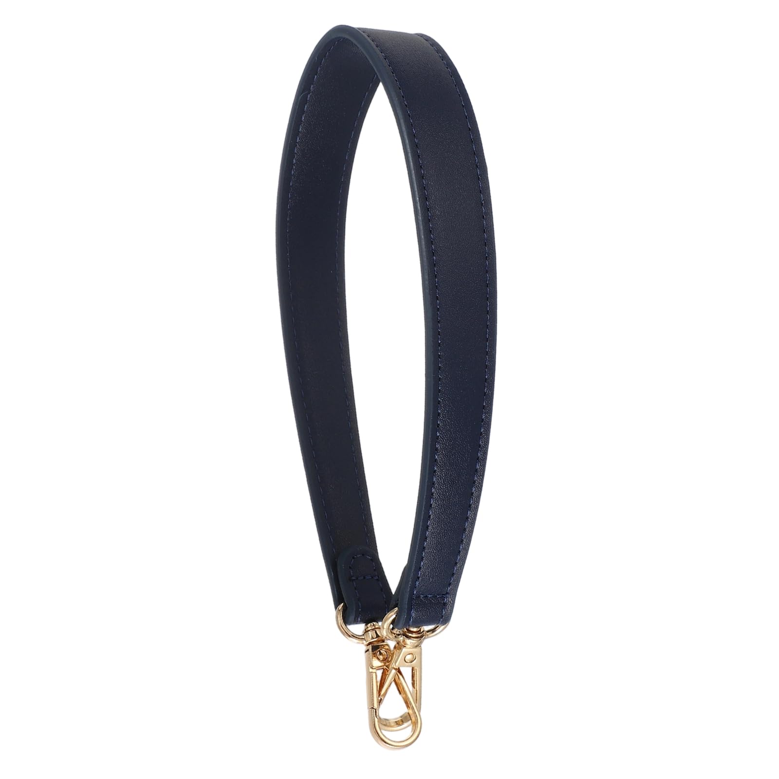 YELARXI Leather Purse Strap, Replacement Handbag Shoulder Bag with Clasp Short Handle Crossbody Belt- Fitting for (Purse Making - Wallet - Briefcase - Shoulder Bag) 18.5 Inch & Navy Blue