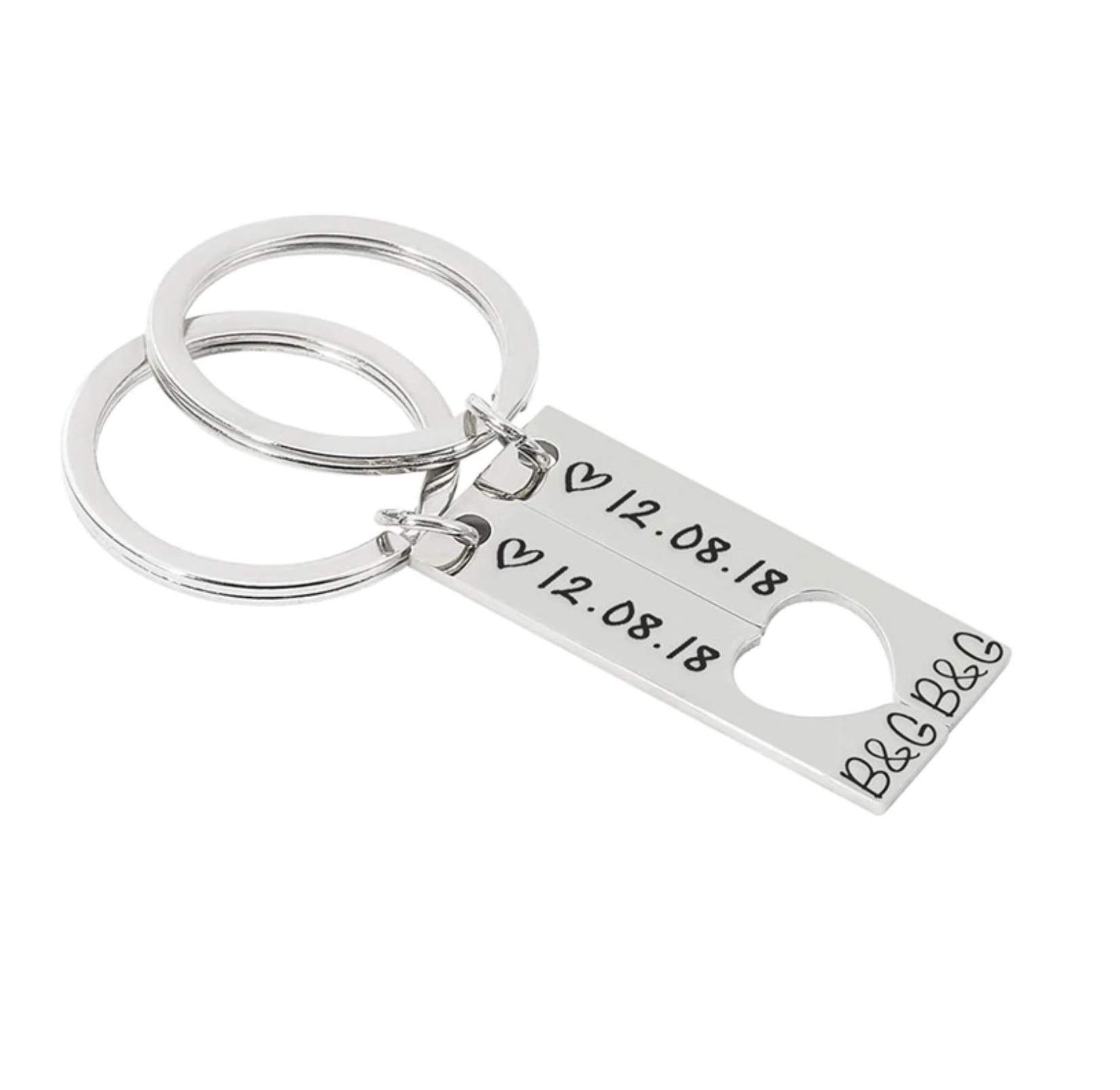 HandmadeCustomized Couples Keychain, Boyfriend, Girlfriend Keyring, Couples  Personalized Keychain Set, Custom Initials Date, Pinky Promise Valentine