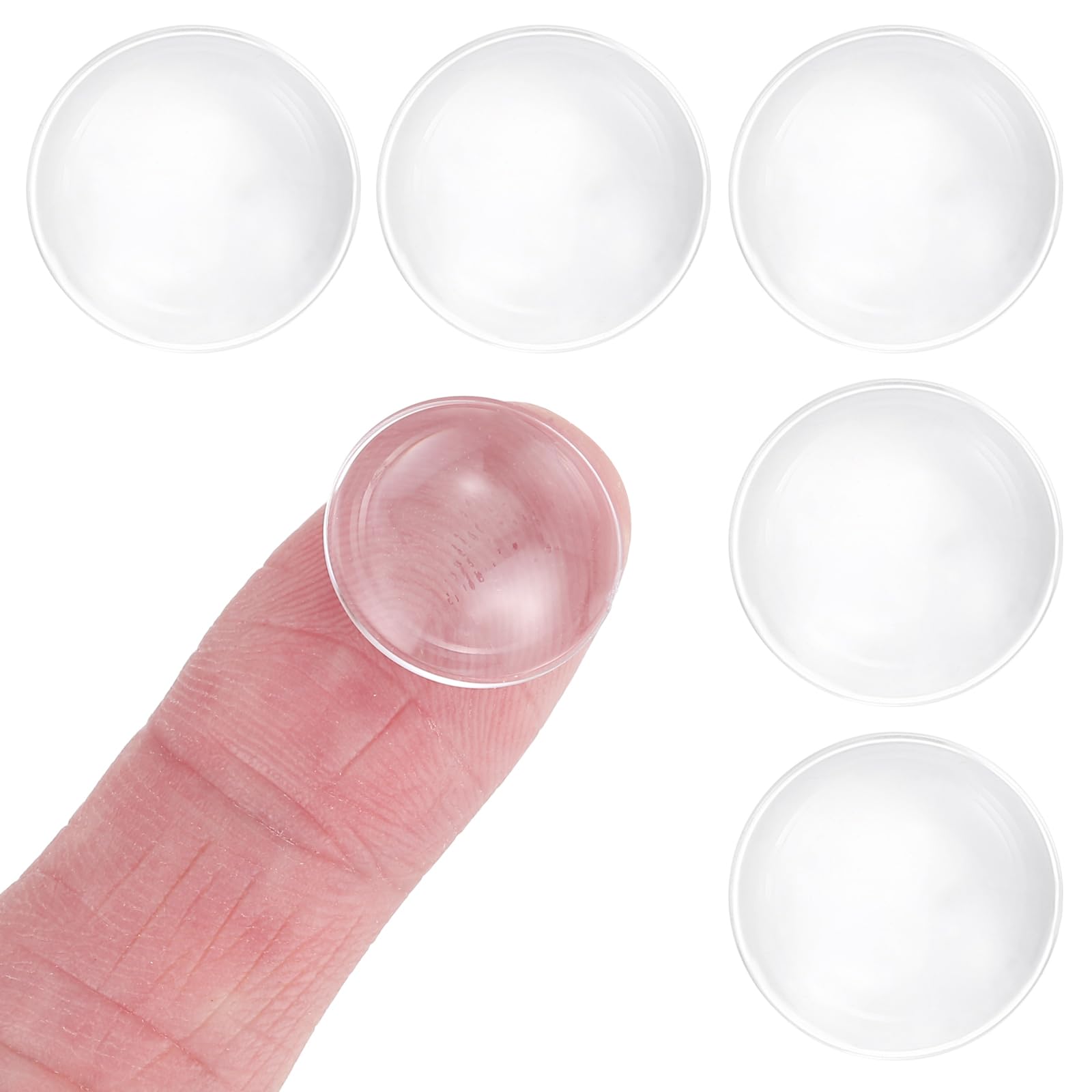PATIKIL 6Pcs Diameter 16mm Flat Convex Lens, Height 4.5mm PMMA Acrylic LED Optical Smooth Convex Condenser Lens with Edge for Flashlight Bike Head Lamp Spotlight, Transparent