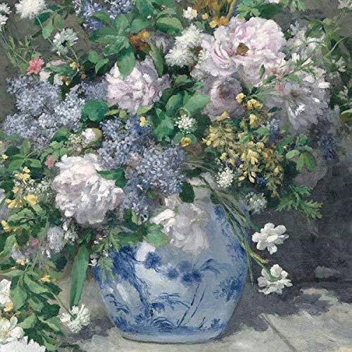 Amazon.co.jp: ルノワール『春のブーケ』高精彩工芸画+手彩 静物画