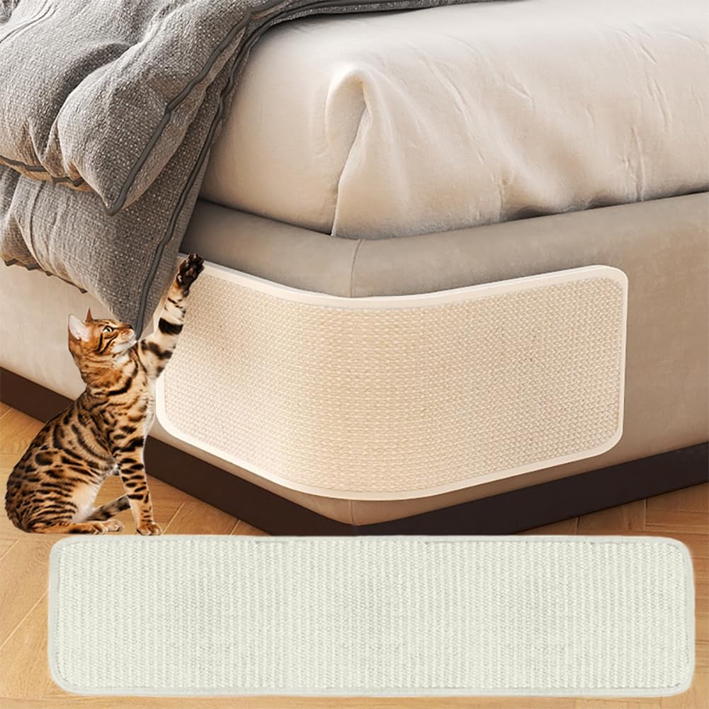 Cat Scratching Mat Sofa Furniture Protector Cat Scratcher Board Natural Sisal Kitty Scratching Pad Scratch Couch Cover Guard Claws Care Toy Scratcher Mat Rug for Grinding Claw and Protect Furniture