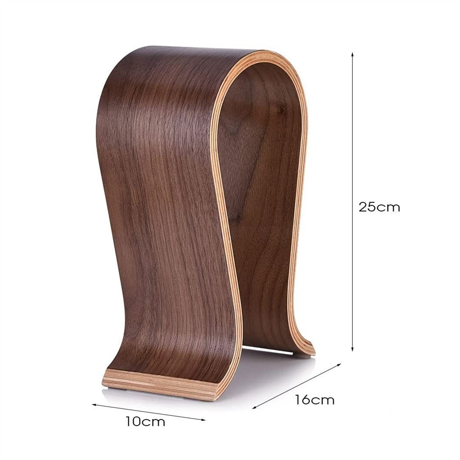 Supporto per cuffie Supporto for cuffie a forma di U, supporto for in legno for scrivania, for da gioco in noce compatibile con quasi tutte le On-Ear