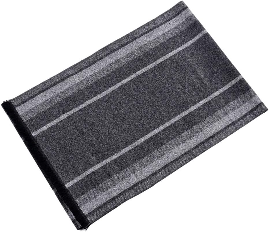 Men's Striped Scarf Fashion Warm Thick Winter Scarfs Casual Business Accessories