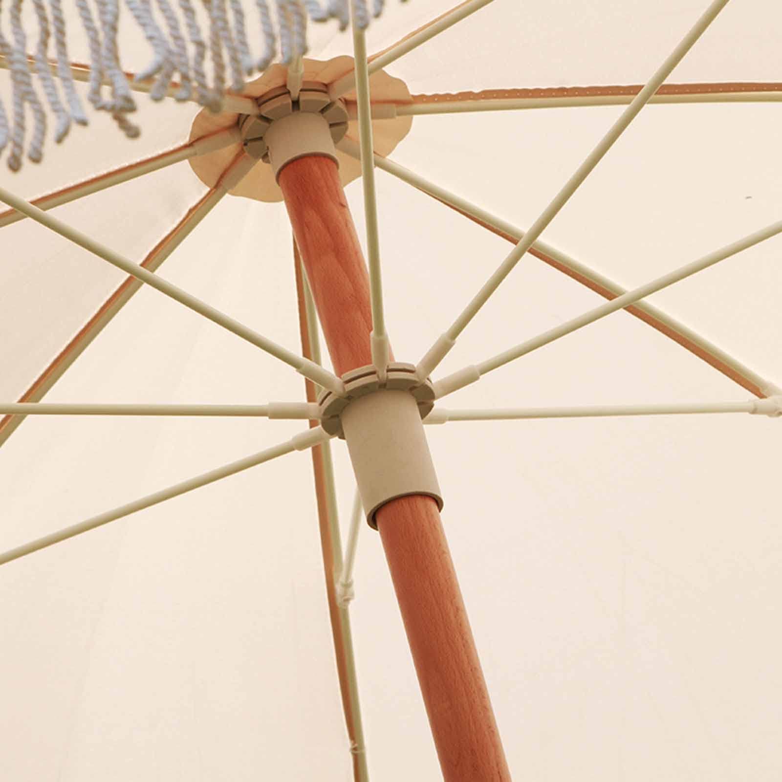 Parasol, Beżowy Frędzel, Parasol Ogrodowy, Parasol Kempingowy, Parasol Plażowy Z Frędzlami, Ochrona Przed Słońcem,Wit