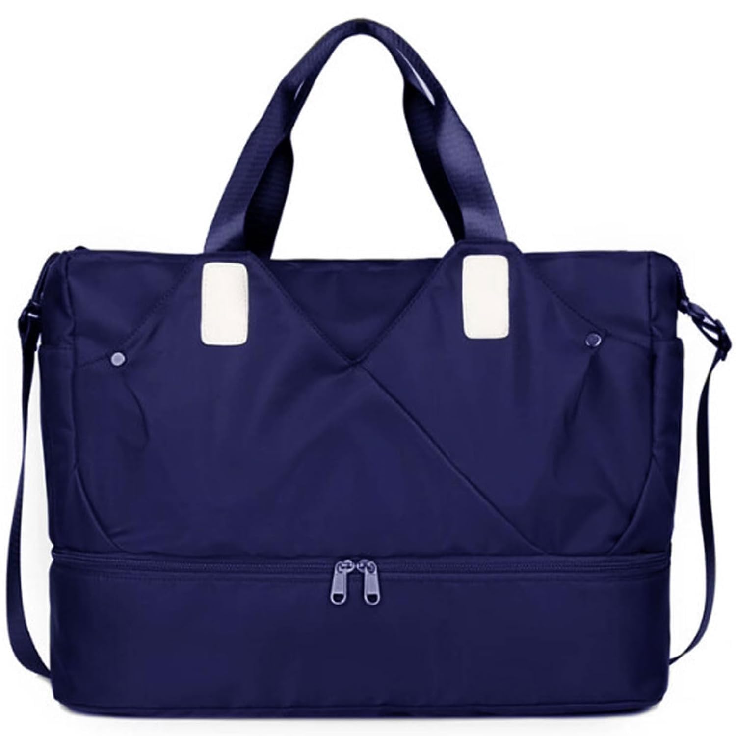 Handcuffs Duffle Bag for Men & Women | Waterproof Gym Bag with Shoe Compartment, Adjustable Shoulder Strap & Wet Pockets | Travel | Workout | Overnight & Weekend Duffel Bags | Trolley Sleeves (Navy)