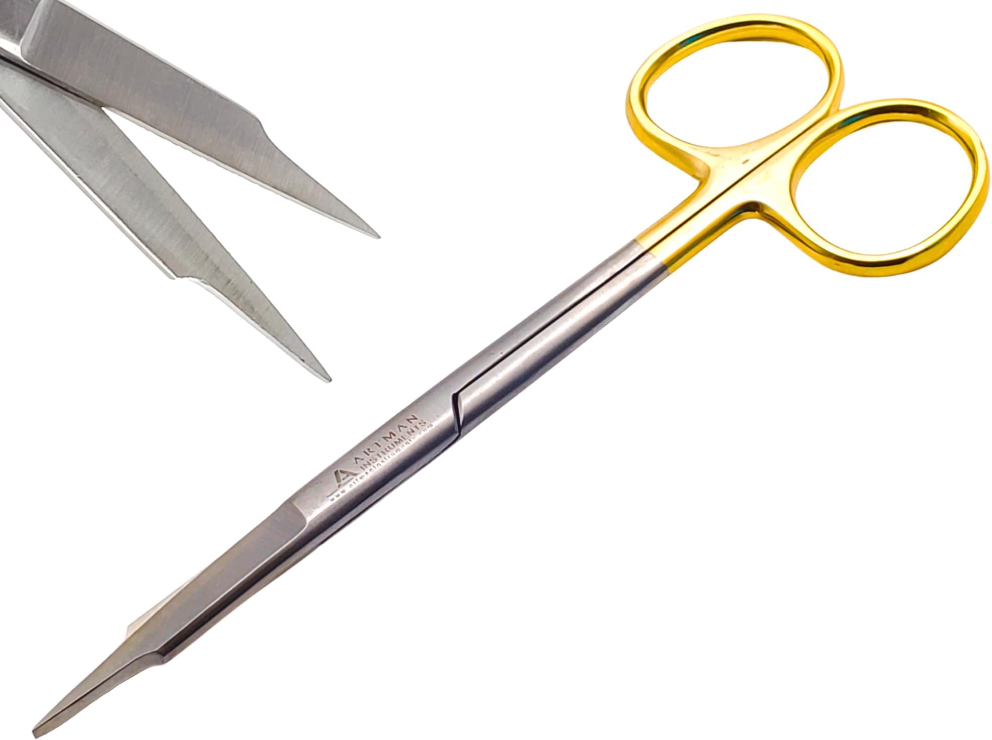 Artman Instruments Goldman Fox Scissors 5 inches with Tungsten Carbide Inserts Gold Plated Handle Surgical Dissection Brand