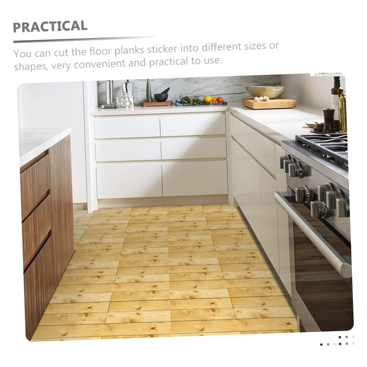 Piastrelle Adesive Effetto Legno 5 Pezzi in Pvc per Pavimento