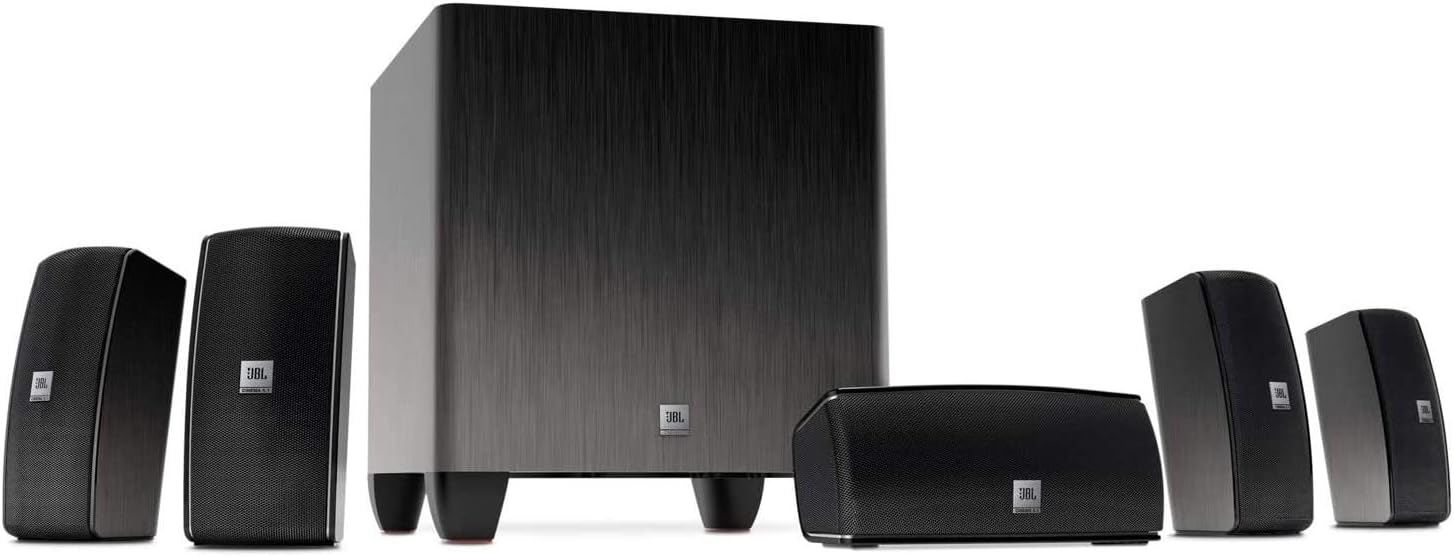 JBL Cinema 610 Advanced 5.1 Home Theater Speaker System with Powered Subwoofer (Renewed)