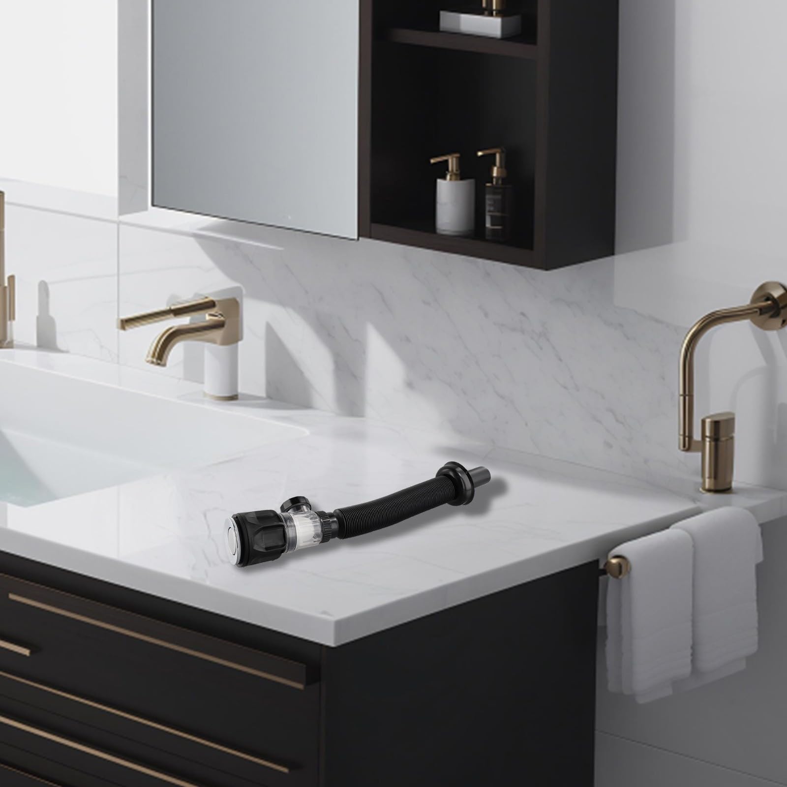 1 Pezzo Tubo Di Scarico Per Lavandino Del Bagno Domestico Con Tubo Flessibile On