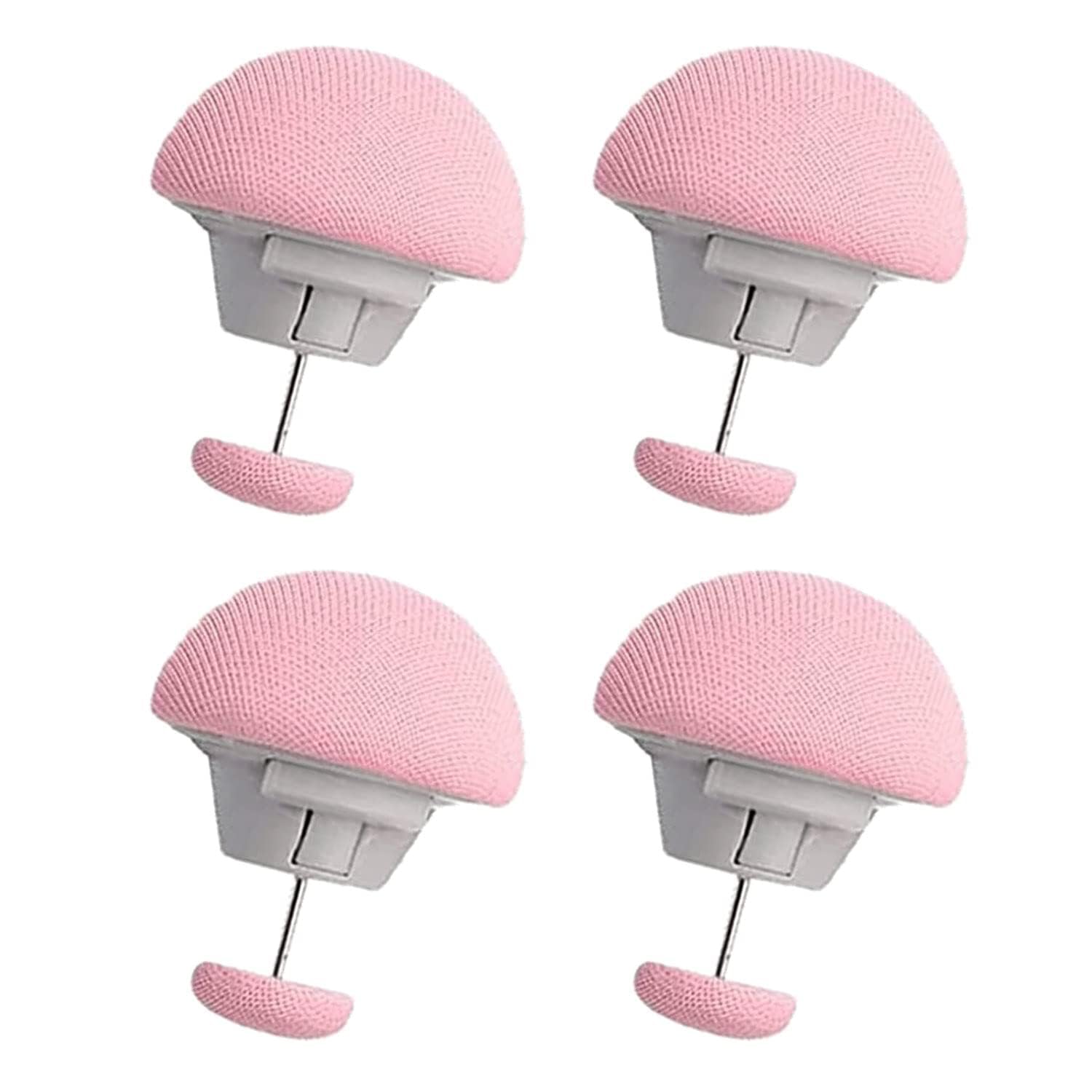 Mushroom Shape Duvet Clips, Non-Slip Cover Fixator, Comforter Quilt Holder with One-Key Unlock for Blanket Bed Sheet Curtain Socks Mattress Covers (Pink, 14)