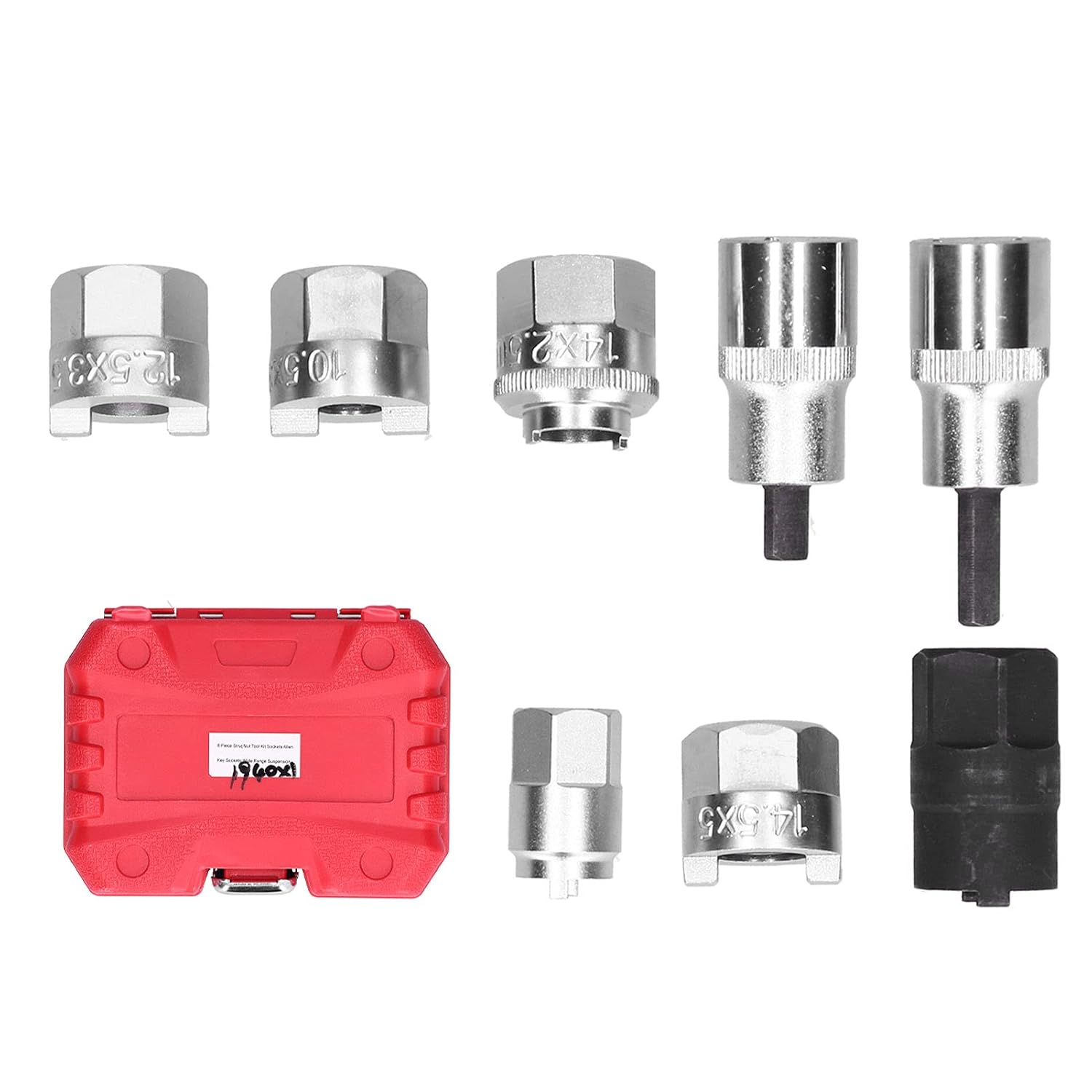 Shock Absorber Nut Remover, 8Pcs Suspension Strut Sockets Durable