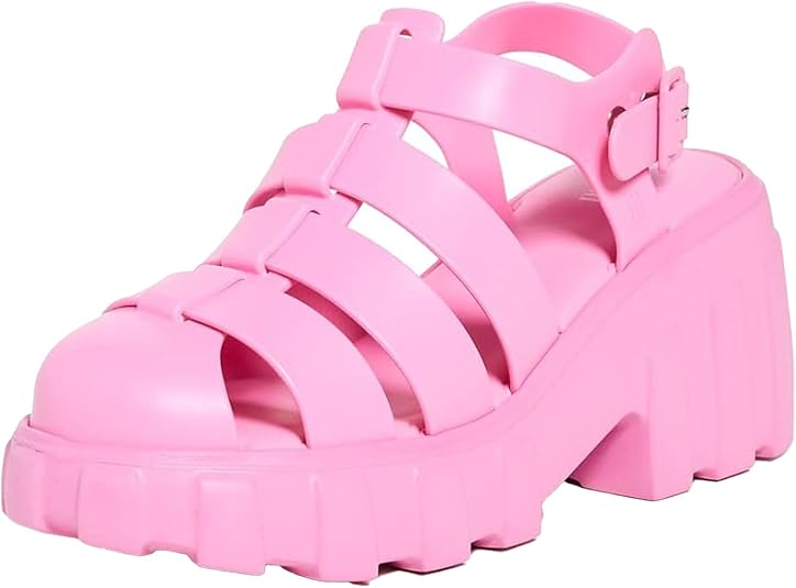 Amazon.com | Melissa Megan Platform Jelly Heels for Women - The 