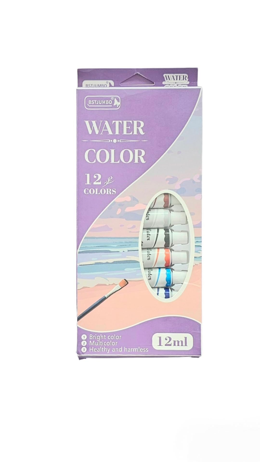 Watercolour Paint Set, 12 Colours x 12ml, Professional Artist Quality, Bright Pigments