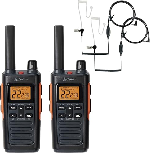 Vista 16 de Cobra RX180 Walkie Talkies (paquete de 2) – Radios bidireccionales compactas ligeras y fáciles de usar de largo alcance, 22 canales preestablecidos