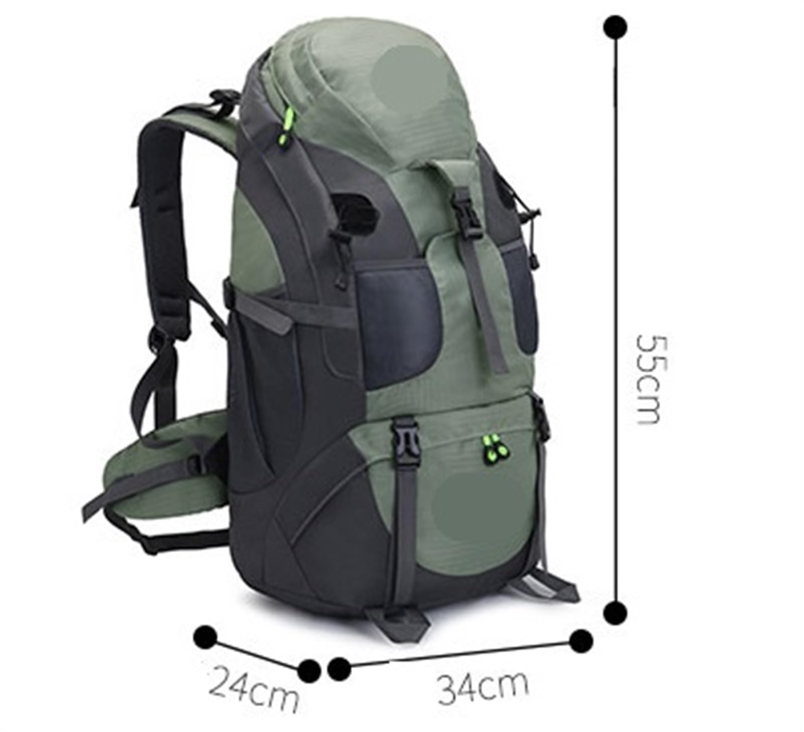 Plecak Górski 50L Wodoodporny Plecak Alpinistyczny Kemping Wspinaczka Sport Trekking Torba Turystyczna(A)