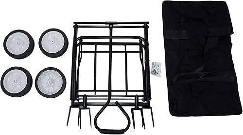 Miniatura 6 de HTTMT - Negro multifunción carro plegable ruedas portátiles al aire libre para la utilidad, camping, comestibles, compras, transporte para niños,