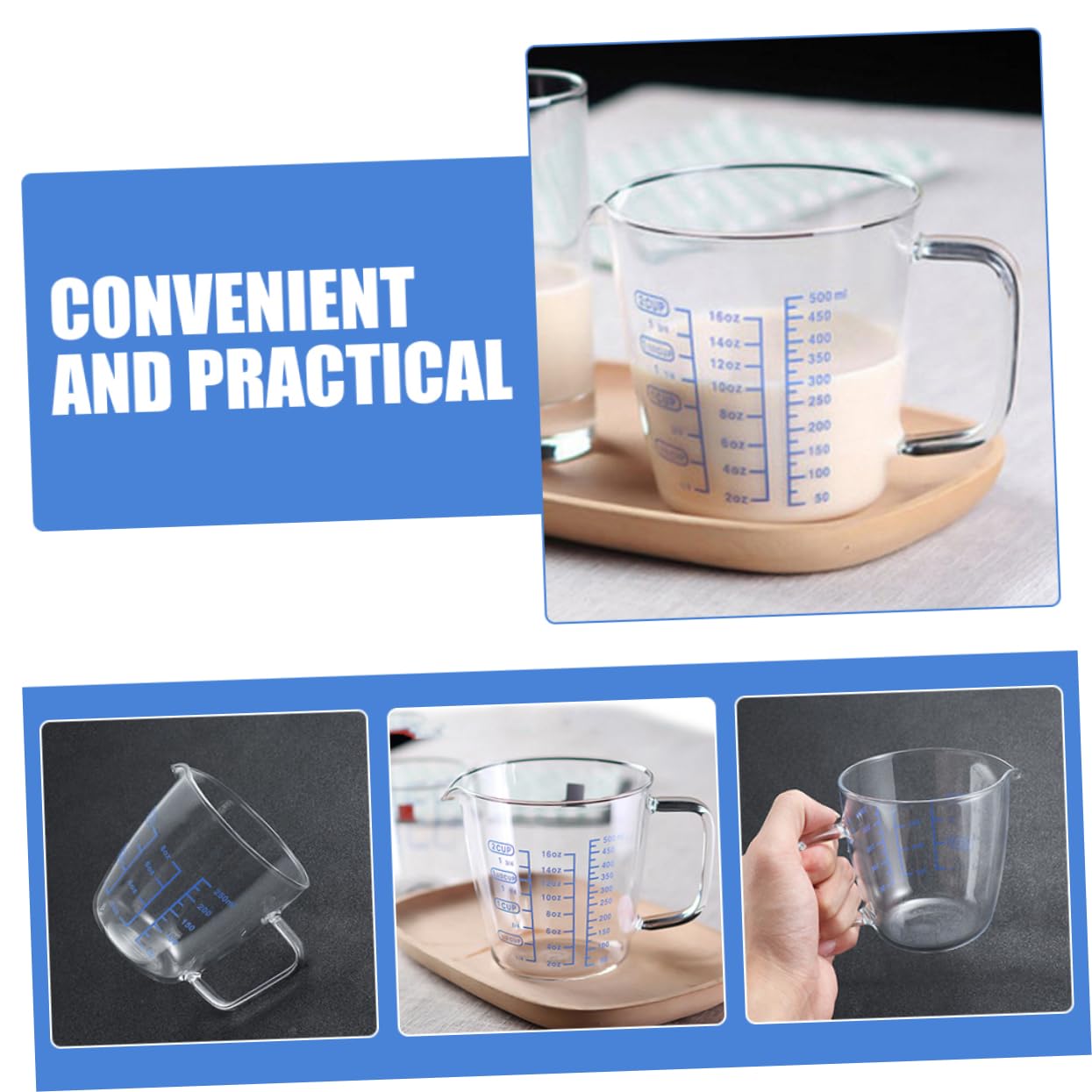 OUNONA 3 Uds Taza Medidora De Vidrio Recipiente Para Crema De Jarra De Cocina Jarra De Jarra De Jarra Pequeña Taza Medidora Taza Medidora De Vidrio Jarra De Vidrio Taza