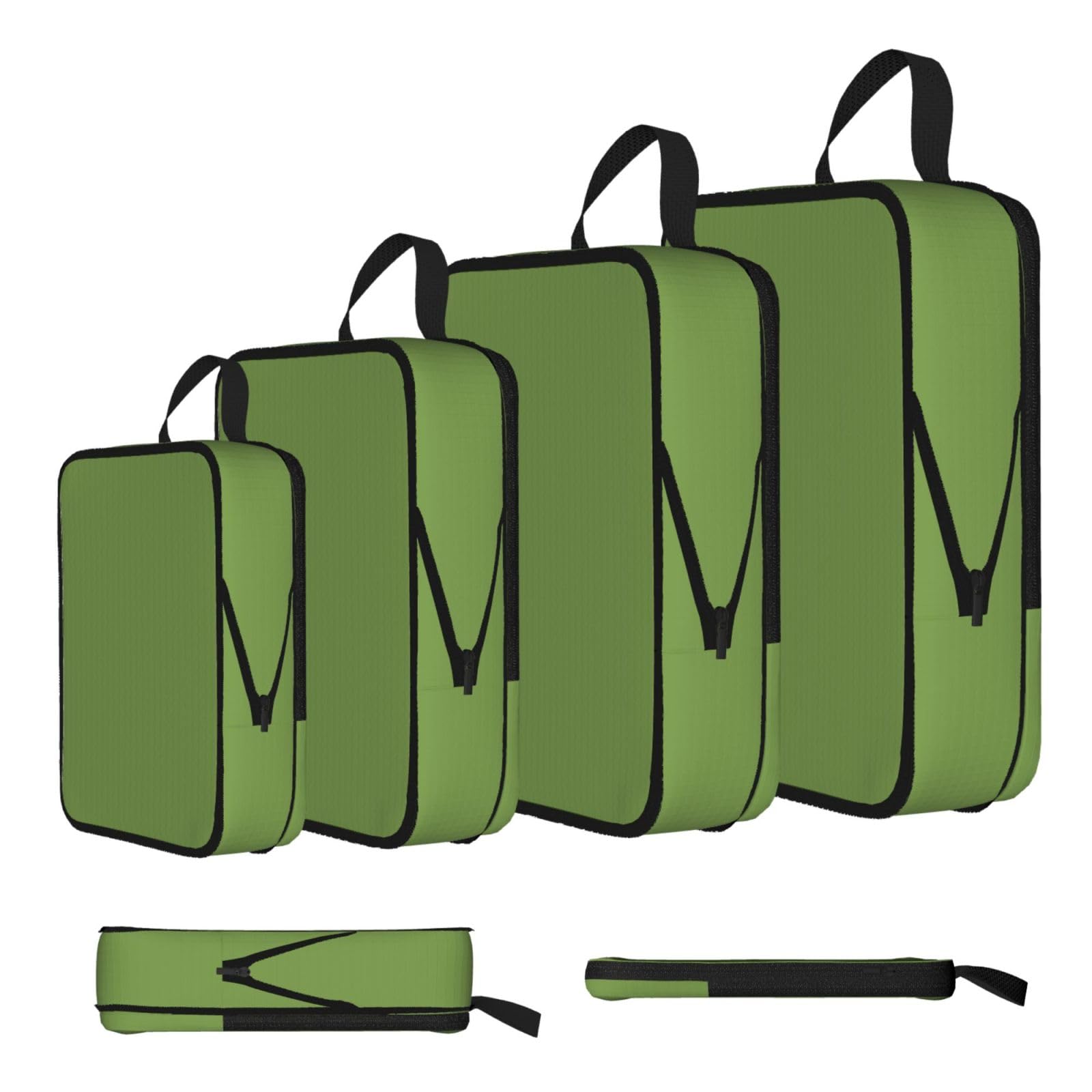 Sxzvvbn Black Green Mountain Compression Packing Cubes 4 Piece Set