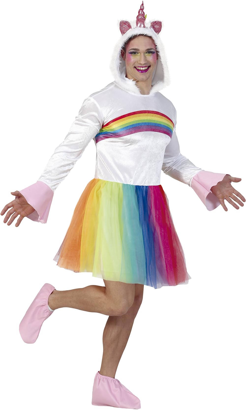 FIESTAS GUIRCA, S.L. Rainbow Unicorn Costume for Men