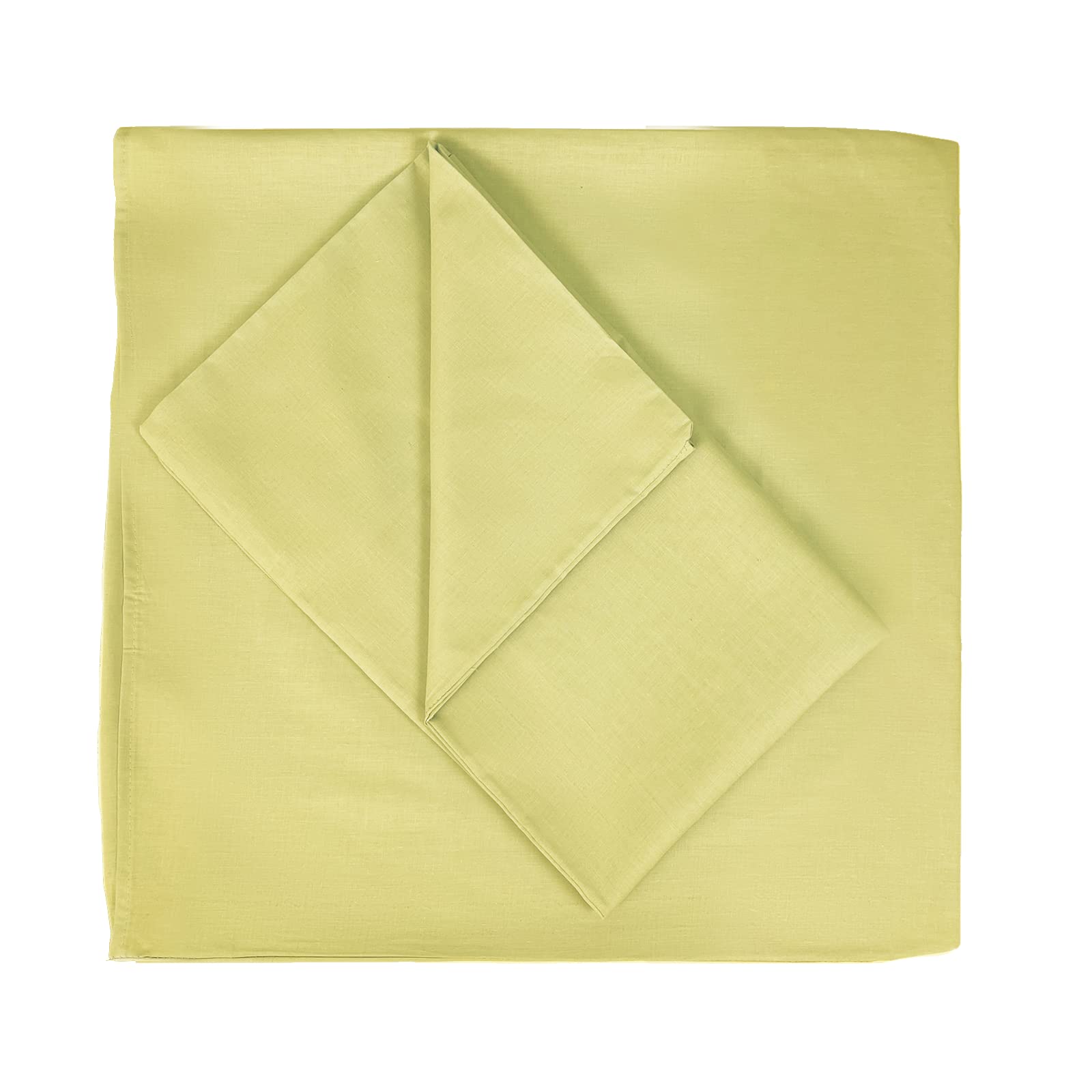 Coppia di Federe 100% Puro Cotone 65x65 CM, Set di 2 Tessuti per Cuscino Letto Made in Italy, Chiusura a Busta, Tinta Unita, Misura Standard - Verde Chiaro