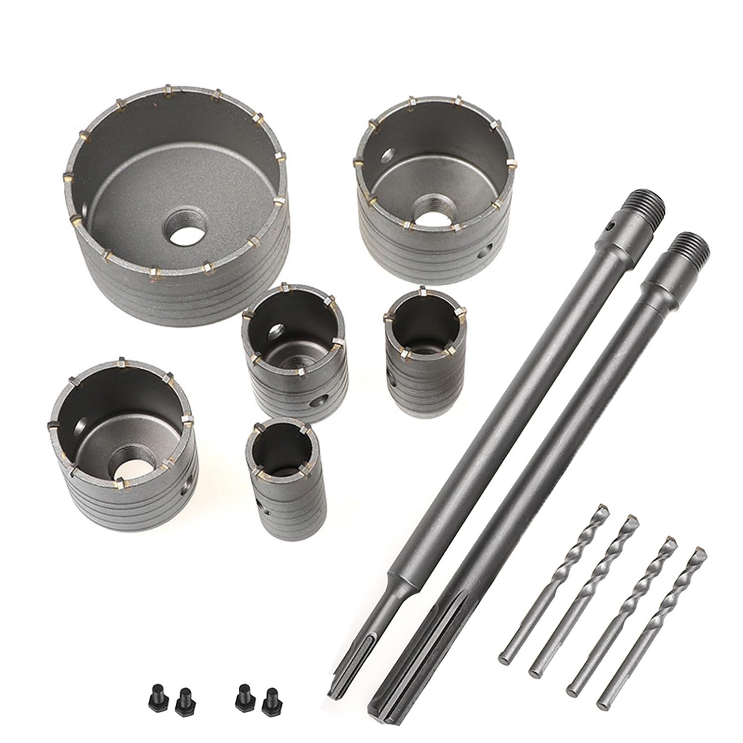 Sega a Tazza Carotatrice a Tazza,Set 35/40/50/65/80/110 mm,Per Calcestruzzo, Mattoni, Pietra, Pareti E Cemento