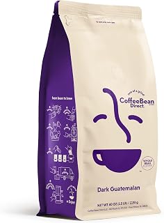 Coffee Bean Direct Dark Guatemalan, Whole Bean Coffee, Dark Roast, 2.5 Pound Bag (Pack of 1)