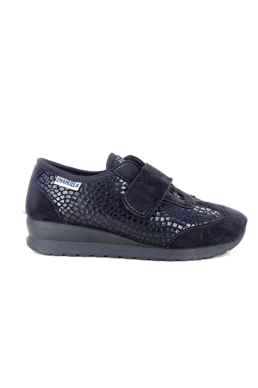 EMANUELA 2804 Scarpe Pantofole Comfort Invernali da Donna a Strappo.