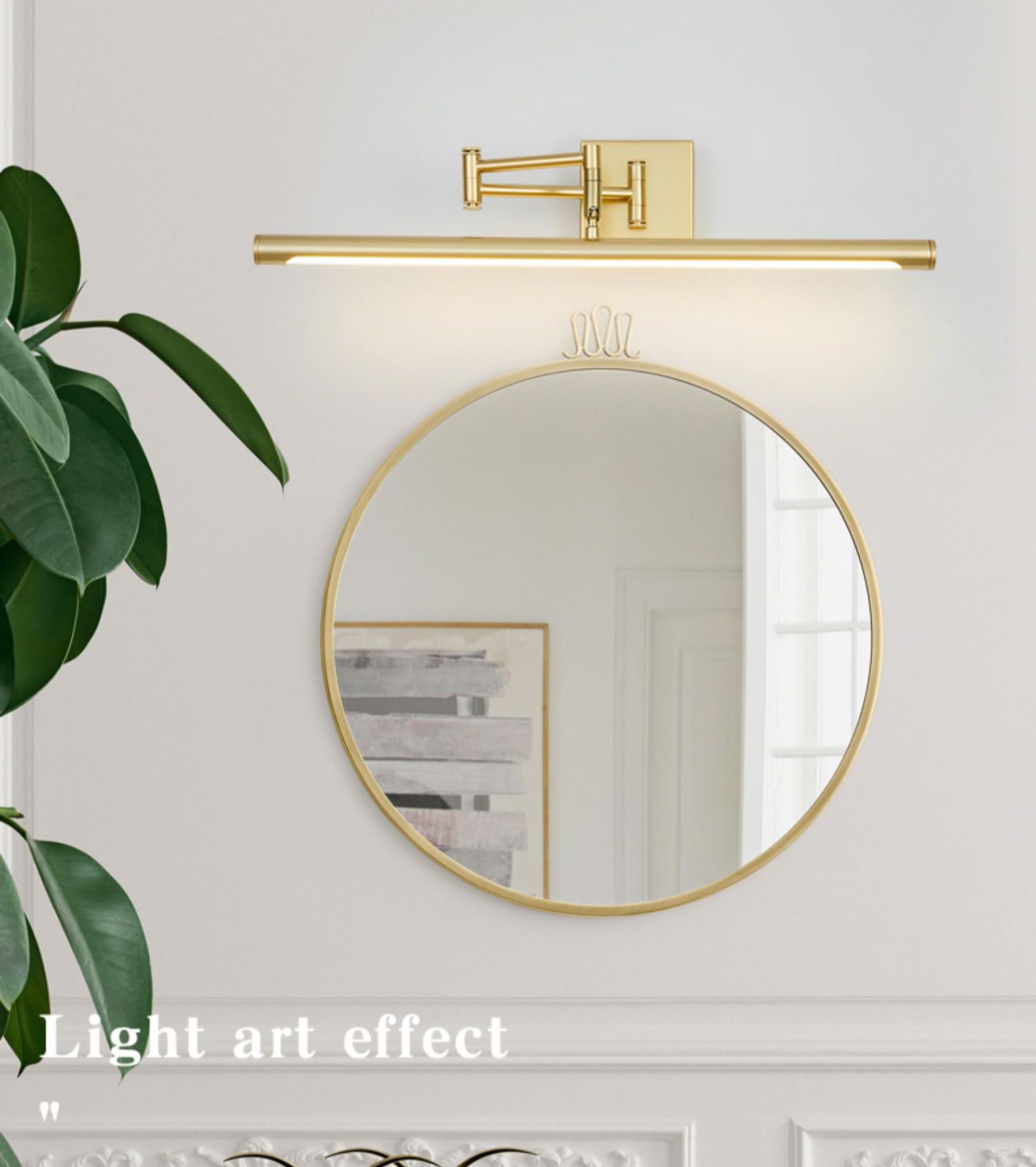 CITRA 15W Modern Brass Gold Body Adjustable LED Wall Light Mirror Vanity Picture Lamp - Warm White 3