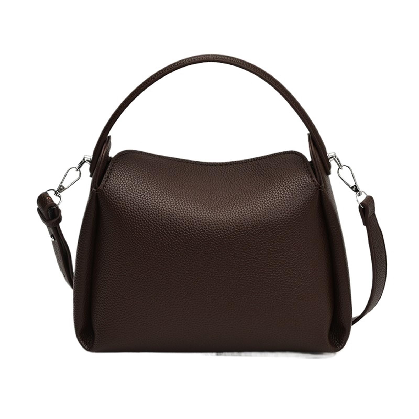 Piccola borsa a secchiello in pelle PU for donna, borse a tracolla con manico corto, borse a mano e borsette da donna