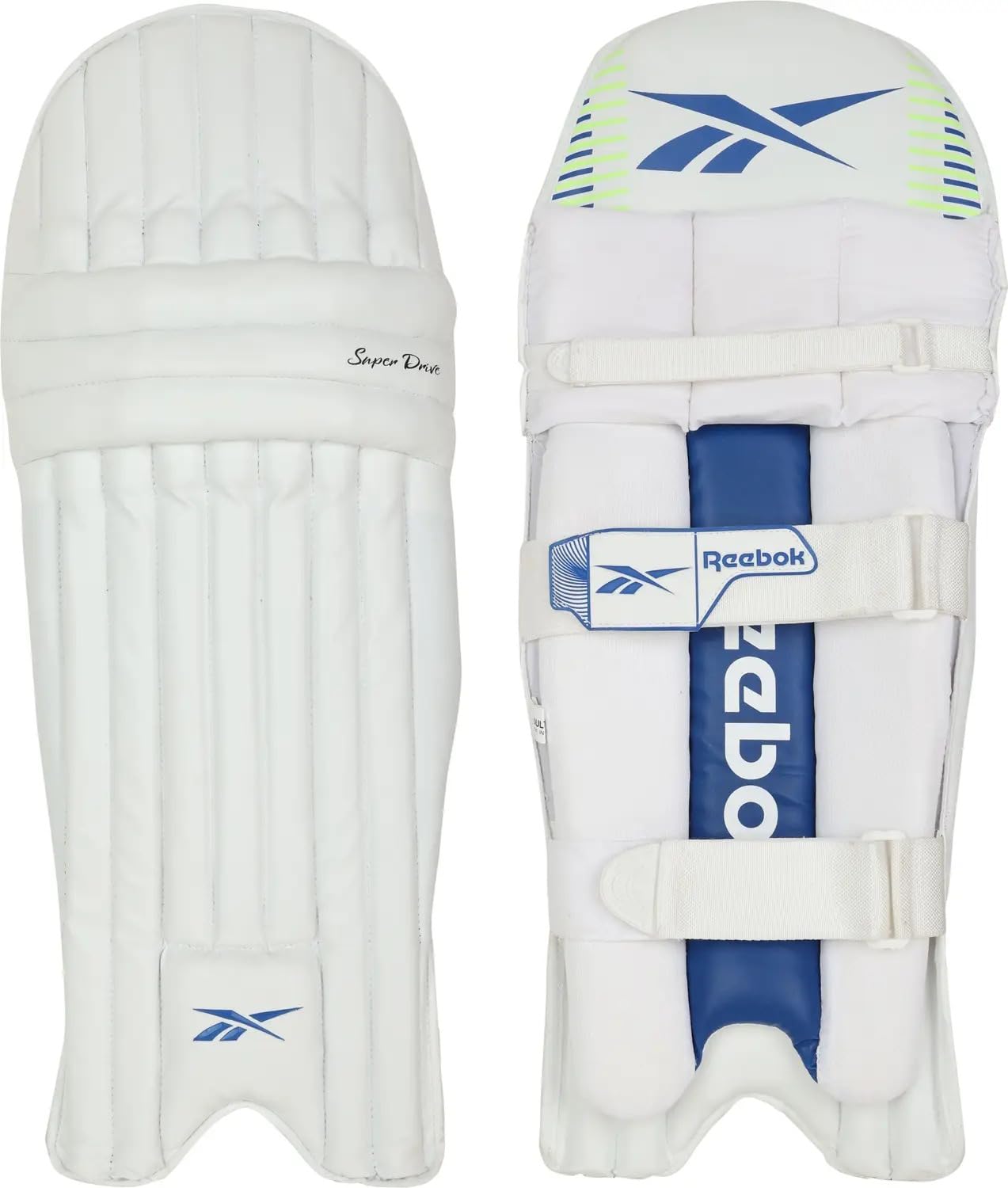REEBOK Super Drive Cricket Batting Leg Guard, White, Youth Size, Impact Protection Gear (Youth)-image-47