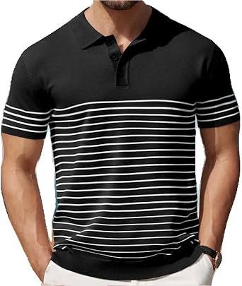 Xingfenly Summer Men Clothing Luxury Knit Shirt -Down Short Retro Popular Patchwork Knitwear