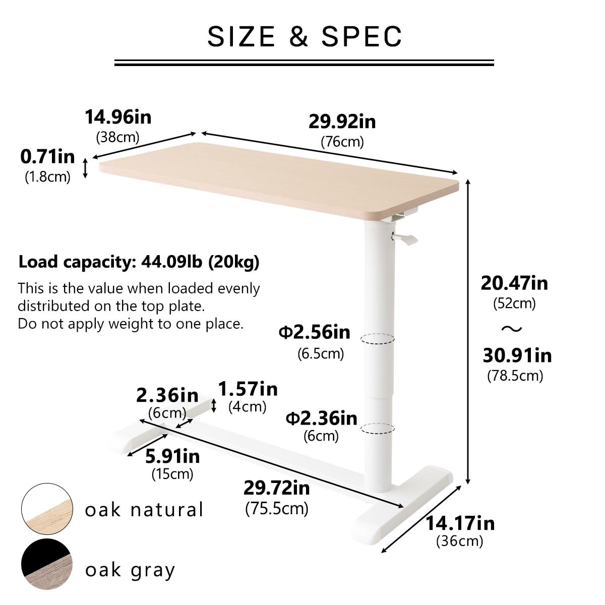 EMOOR Mesa Auxiliar Plegable en C Ciudad (Natural), Altura Ajustable Estructura Metálica Ahorra Espacio Noche Sofá Couch Escritorio para Portátil Snacks